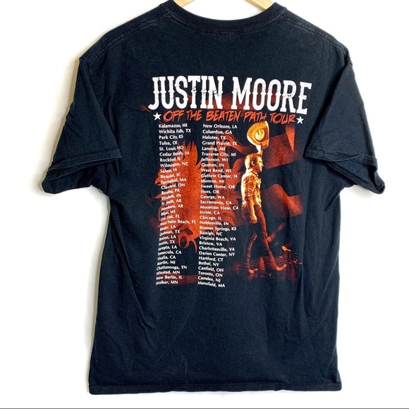 ☀️ Justin’s Moore Concert Band T-shirt Large Black - Picture 2 of 5